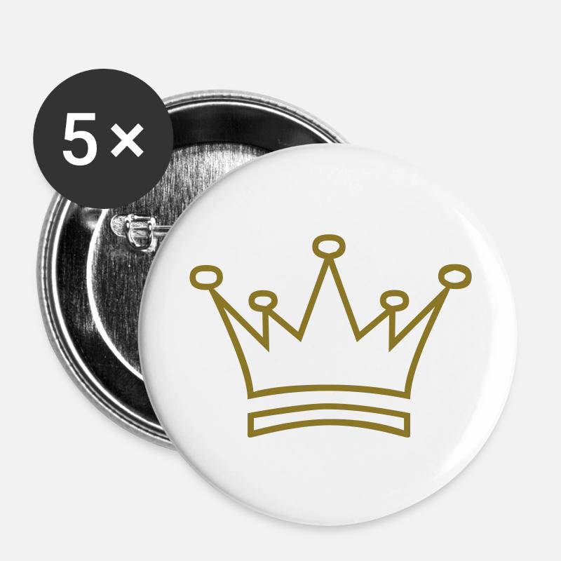 Crown - Buttons large 2.2''/56 mm (5-pack) - white
