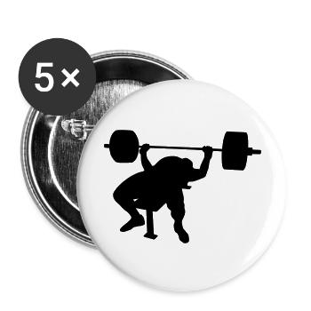 Bankdrücken - Buttons groß 56 mm (5er Pack) - Weiß - Vorne