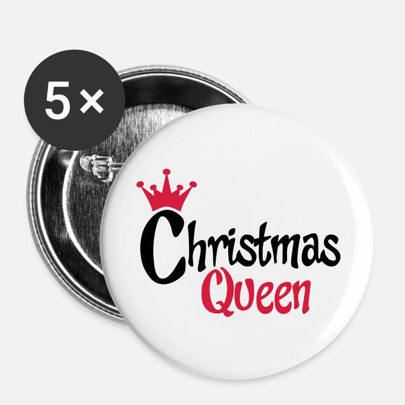 Christmas - Buttons large 2.2''/56 mm (5-pack) - white