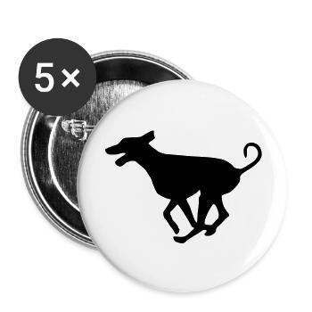 dobermann - Buttons groß 56 mm (5er Pack) - Weiß - Vorne