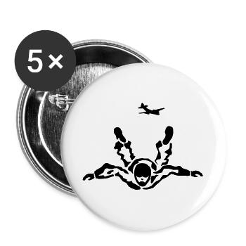 skydiver - Buttons large 2.2''/56 mm (5-pack) - white - Front