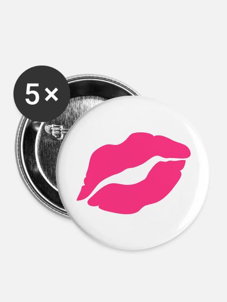 levre_1 - Buttons groß 56 mm (5er Pack) - Weiß