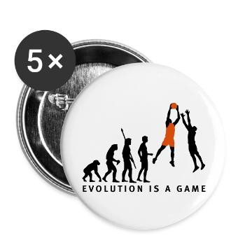 evolution_basketball_072011_d_2c - Buttons groß 56 mm (5er Pack) - Weiß - Vorne