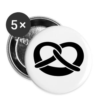Pretzel - Buttons large 2.2''/56 mm (5-pack) - white - Front