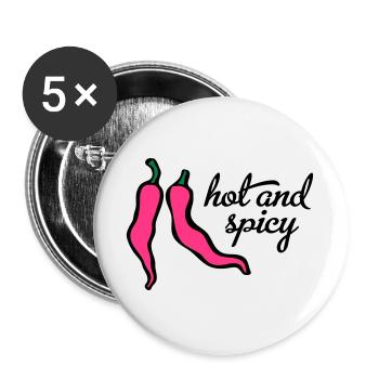 2541614 15404274 chili - Lot de 5 grands badges (56 mm) - blanc - Devant