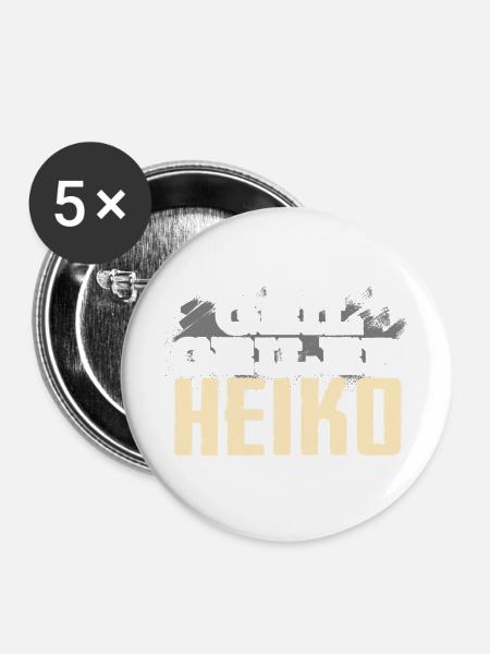 HEIKO - geil - Buttons groß 56 mm (5er Pack) - Weiß