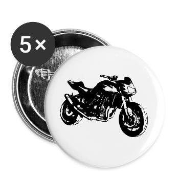 Kawasaki z750-Fan - Buttons groß 56 mm (5er Pack) - Weiß - Vorne