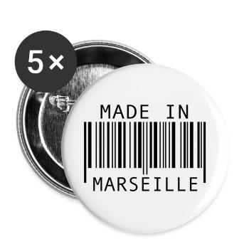 Made in Marseille - Buttons groß 56 mm (5er Pack) - Weiß - Vorne