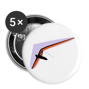Hängegleiter - Buttons groß 56 mm (5er Pack) - Weiß - Vorne