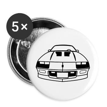 Camaro_Z28_1 - Buttons groß 56 mm (5er Pack) - Weiß - Vorne