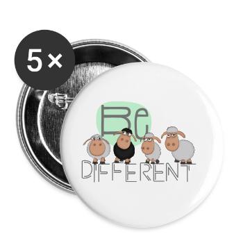 Be different: Special sheep - funny sheep - Buttons large 2.2''/56 mm (5-pack) - white - Front