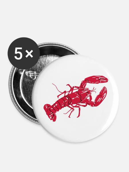 LobsterColoredTee - Buttons large 2.2''/56 mm (5-pack) - white