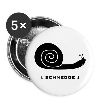 schnegge snail reptile snail darling sweetheart - Buttons large 2.2''/56 mm (5-pack) - white - Front