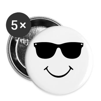 face - Buttons large 2.2''/56 mm (5-pack) - white - Front