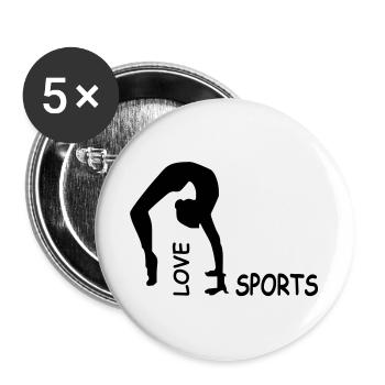 sports - Buttons large 2.2''/56 mm (5-pack) - white - Front