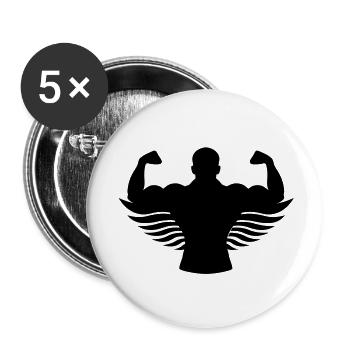 angel_strong_f12 - Buttons large 2.2''/56 mm (5-pack) - white - Front