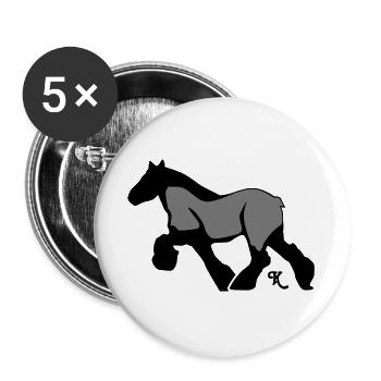 thorgrau - Buttons groß 56 mm (5er Pack) - Weiß - Vorne