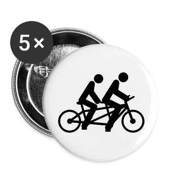 tandem_1__f1 - Lot de 5 grands badges (56 mm) - blanc - Devant