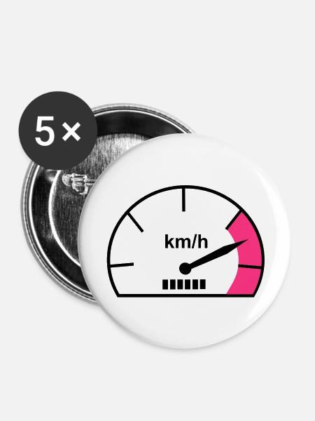 Tacho - Buttons groß 56 mm (5er Pack) - Weiß