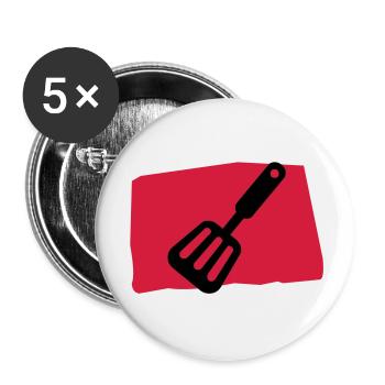 pfannenwender_c2 - Buttons groß 56 mm (5er Pack) - Weiß - Vorne