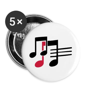 music - Buttons large 2.2''/56 mm (5-pack) - white - Front
