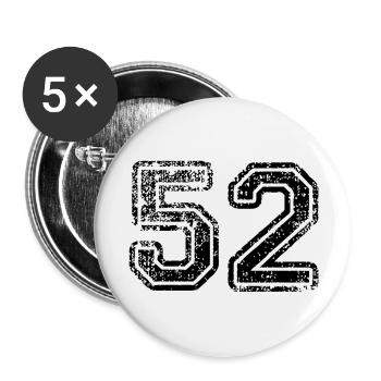 52 - Lot de 5 grands badges (56 mm) - blanc - Devant
