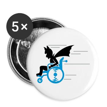 senior superhero (3c) - Buttons groß 56 mm (5er Pack) - Weiß - Vorne