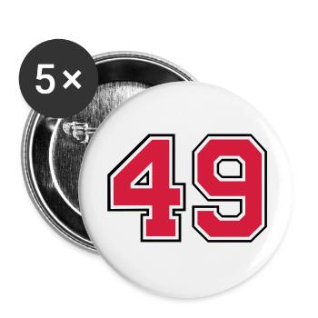 49__f2 - Buttons groß 56 mm (5er Pack) - Weiß - Vorne