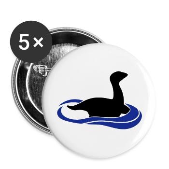 Dinosaur loch ness monster in the water - Buttons large 2.2''/56 mm (5-pack) - white - Front