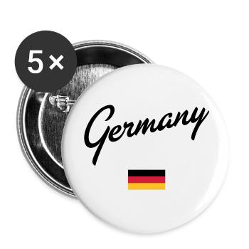 Germany - Buttons groß 56 mm (5er Pack) - Weiß - Vorne
