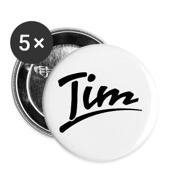 Tim - Buttons groß 56 mm (5er Pack) - Weiß - Vorne