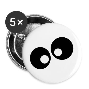 yeux - Lot de 5 grands badges (56 mm) - blanc - Devant