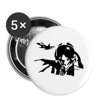 Pilot - Buttons groß 56 mm (5er Pack) - Weiß - Vorne