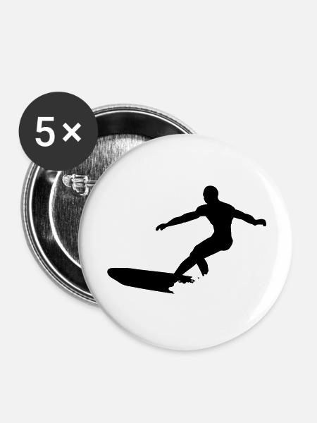 surf - Buttons groß 56 mm (5er Pack) - Weiß