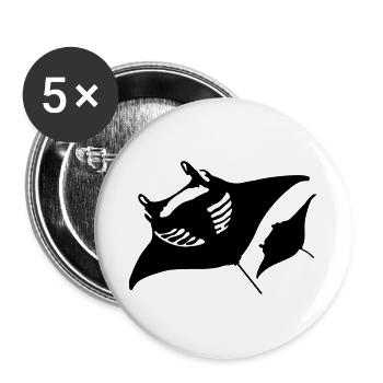 manta - Buttons large 2.2''/56 mm (5-pack) - white - Front