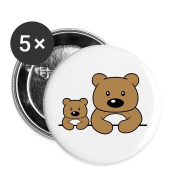 child young baby dad mom family 2 friends team - Buttons large 2.2''/56 mm (5-pack) - white - Front