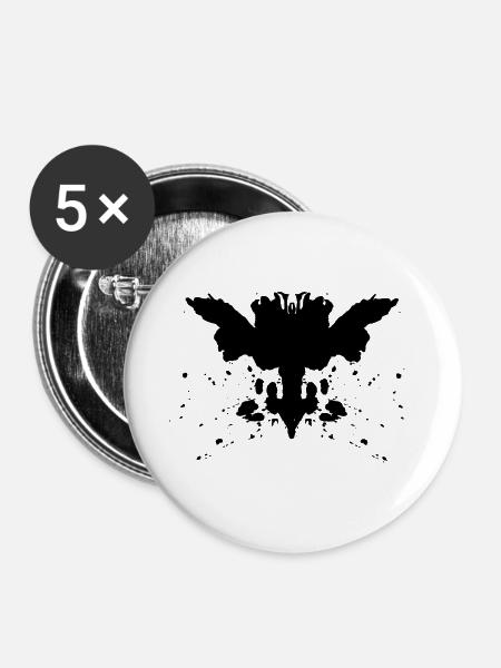Rorschach - Buttons groß 56 mm (5er Pack) - Weiß
