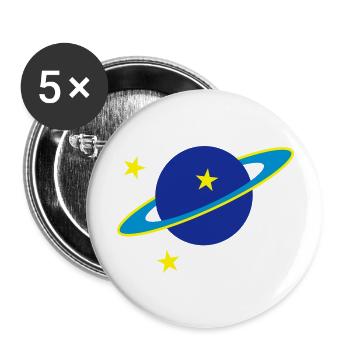planets - Buttons large 2.2''/56 mm (5-pack) - white - Front