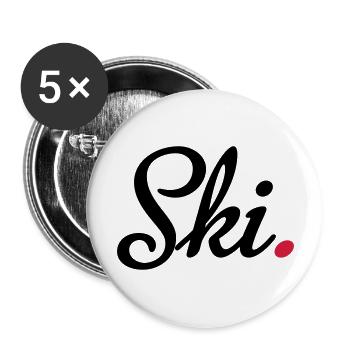 ski - Buttons groß 56 mm (5er Pack) - Weiß - Vorne