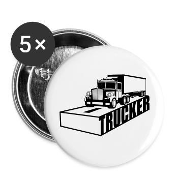 road text logo truck truck lorry remote driver f - Buttons large 2.2''/56 mm (5-pack) - white - Front