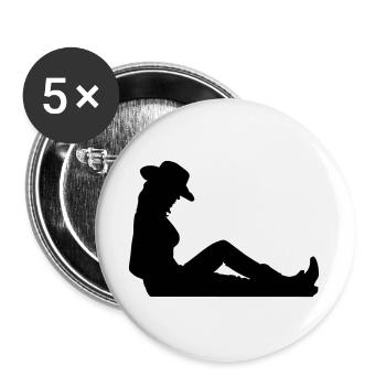usa fille - Lot de 5 grands badges (56 mm) - blanc - Devant
