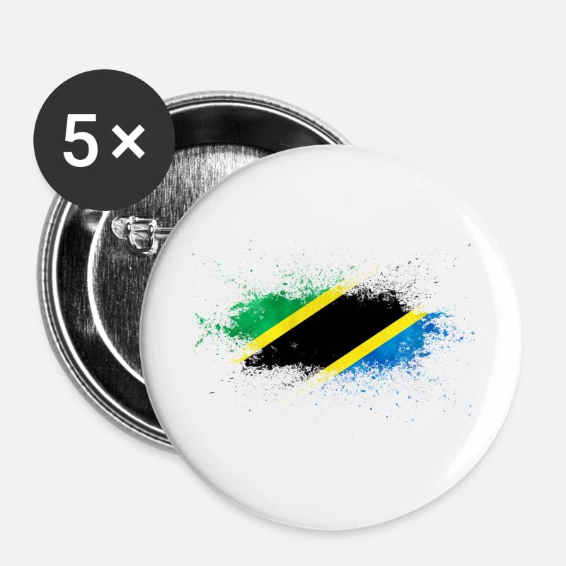 Tanzanian - Buttons large 2.2''/56 mm (5-pack) - white