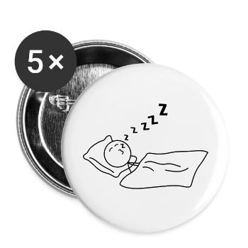 Sleeping - Buttons large 2.2''/56 mm (5-pack) - white - Front