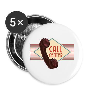 call center - Buttons large 2.2''/56 mm (5-pack) - white - Front