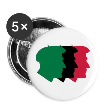 Basque people - Buttons large 2.2''/56 mm (5-pack) - white - Front