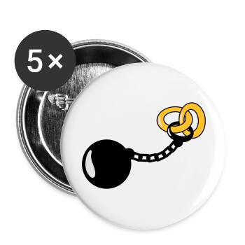 Wedding Rings - Buttons groß 56 mm (5er Pack) - Weiß - Vorne