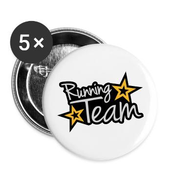 Running Team - Buttons large 2.2''/56 mm (5-pack) - white - Front