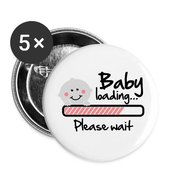 Baby loading - please wait - Buttons large 2.2''/56 mm (5-pack) - white - Front