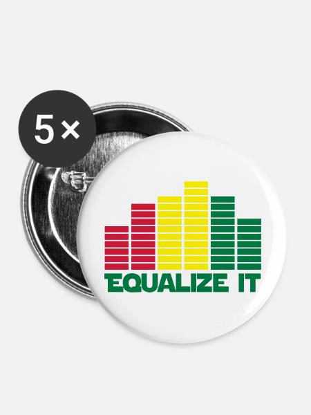 equalize it sound - Buttons groß 56 mm (5er Pack) - Weiß