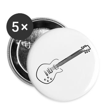 E-Gitarre - Buttons groß 56 mm (5er Pack) - Weiß - Vorne